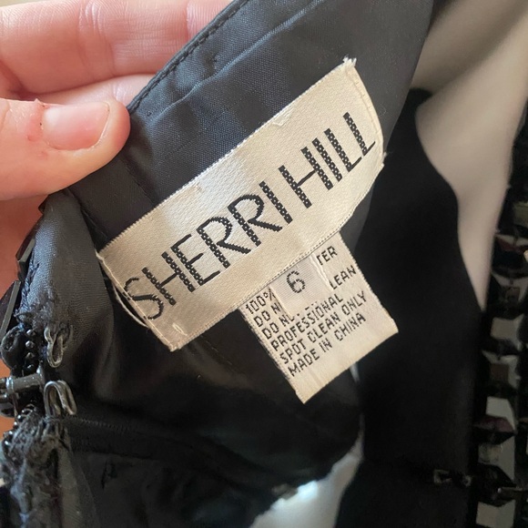 Sherri Hill Black and White Evening Two-Piece Dress - Picture 3 of 4